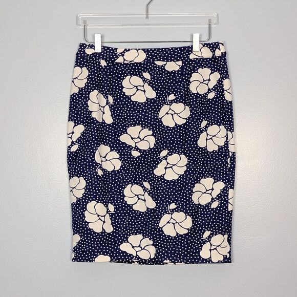 NWT Boden Blue Floral Pencil Skirt Women's 12 - Picture 1 of 8